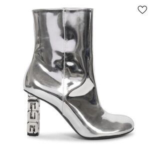 Givenchy Leather G Cube silver Ankle Boots size 37